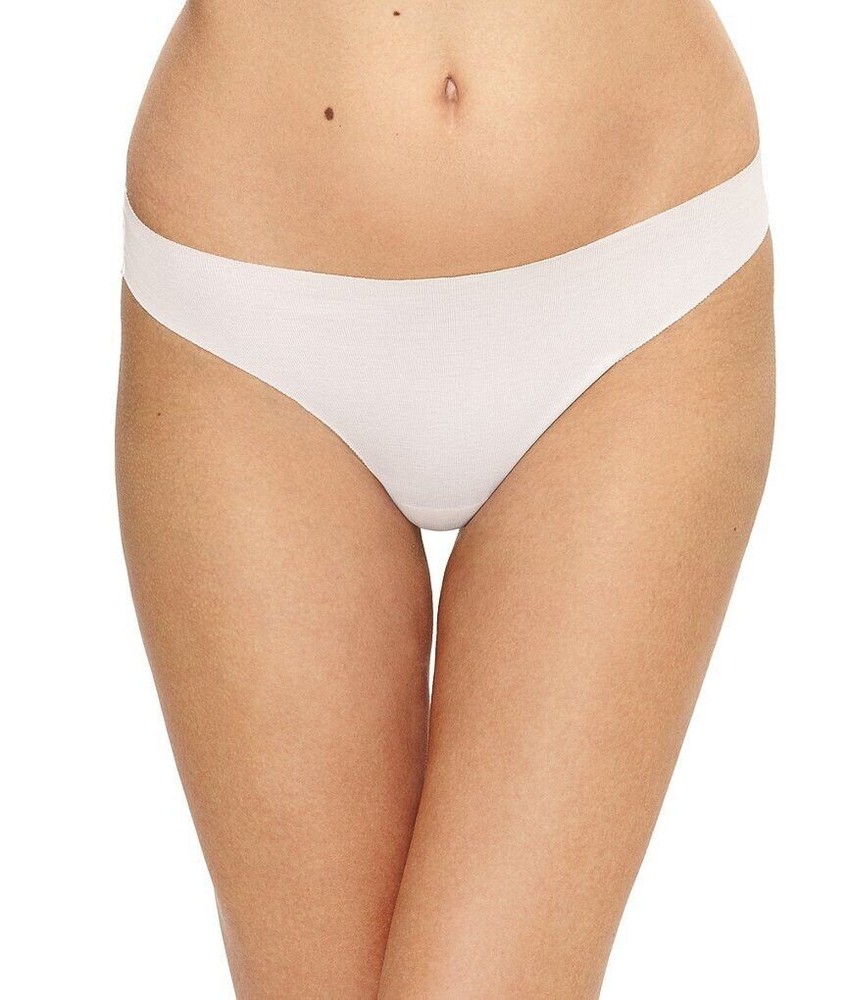 Wacoal Beyond Naked Thong White Stretch S 10 No VPL Cotton Blend Knickers 879259