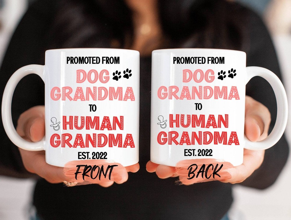 Dog Grandma To Human Grandma Mug Grandma Mug Personalized For Nanas’ Christmas
