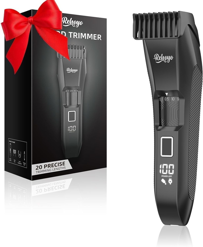Professional Cordless Beard Trimmer for Men - 20 Adjustable Length Settings  
