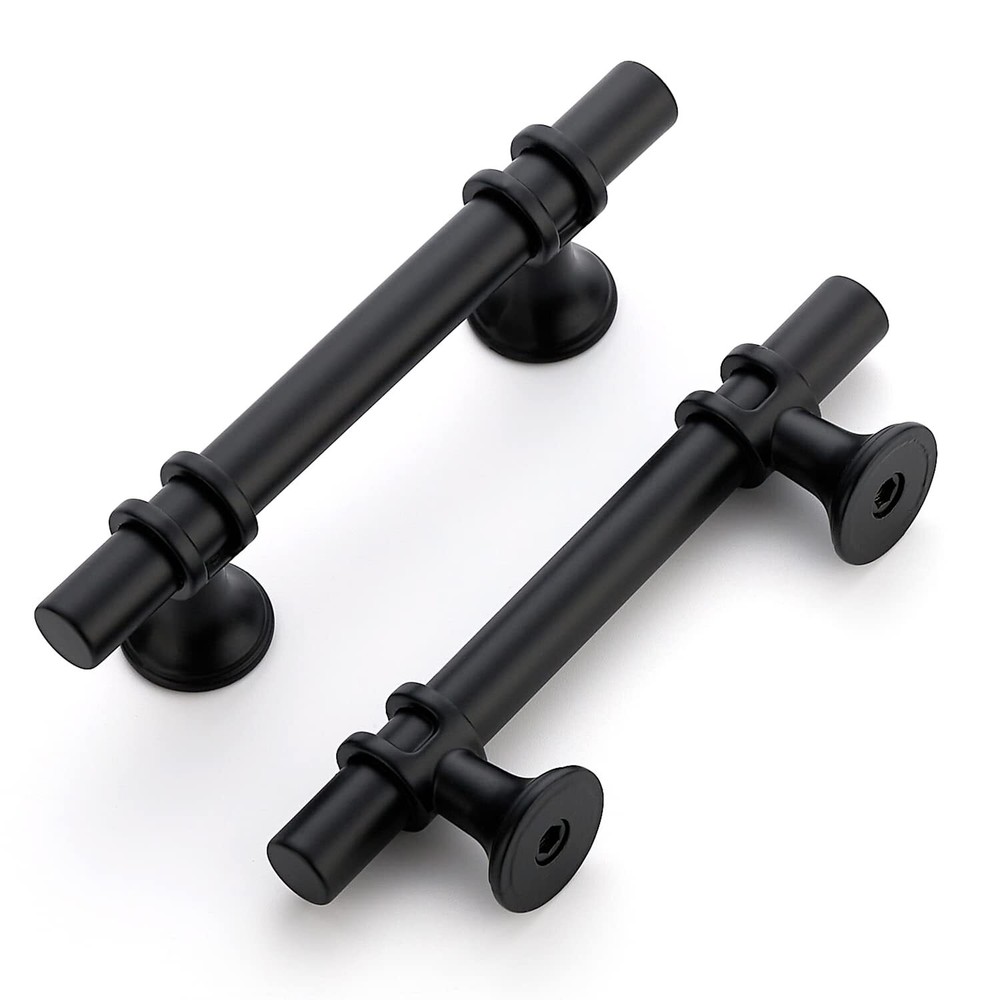 10 Pack 3 Inch Black Matte Cabinet Handles 5 Inch Length Kitchen Drawer Pulls  