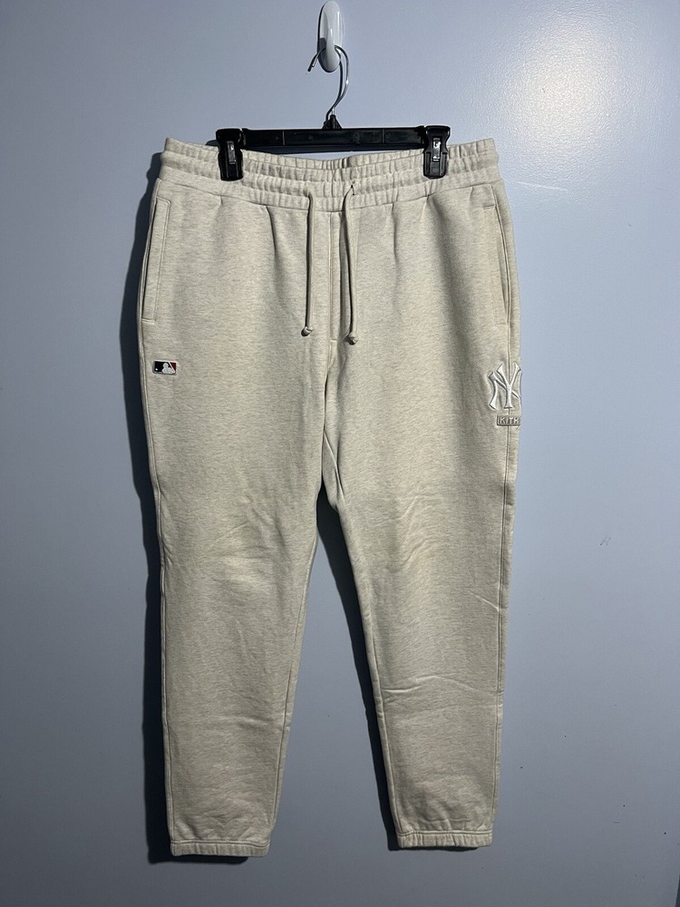 Kith NY Yankees Sweatpants Heather Oatmeal L