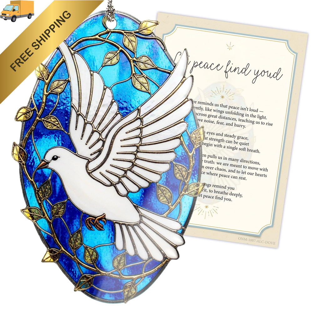 Dove Ornament - Peace – Holy Spirit Suncatcher | Memorial Gift –
