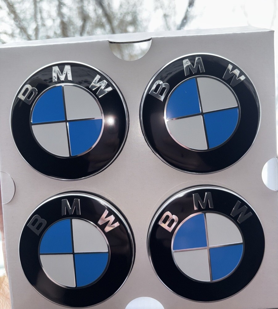 BMW Floating Alloy Wheel Centre Hub Caps SET OF 4 68mm NEW