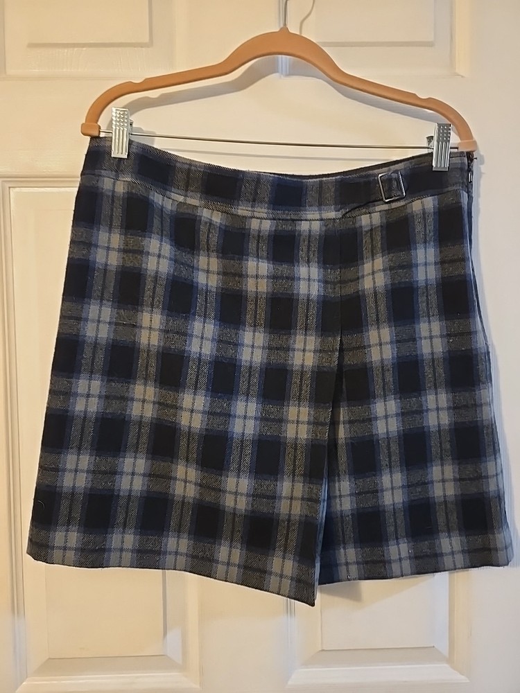 Ann Taylor Loft Skirt Women Size 10 Plaid Mini Wool Blend Lined