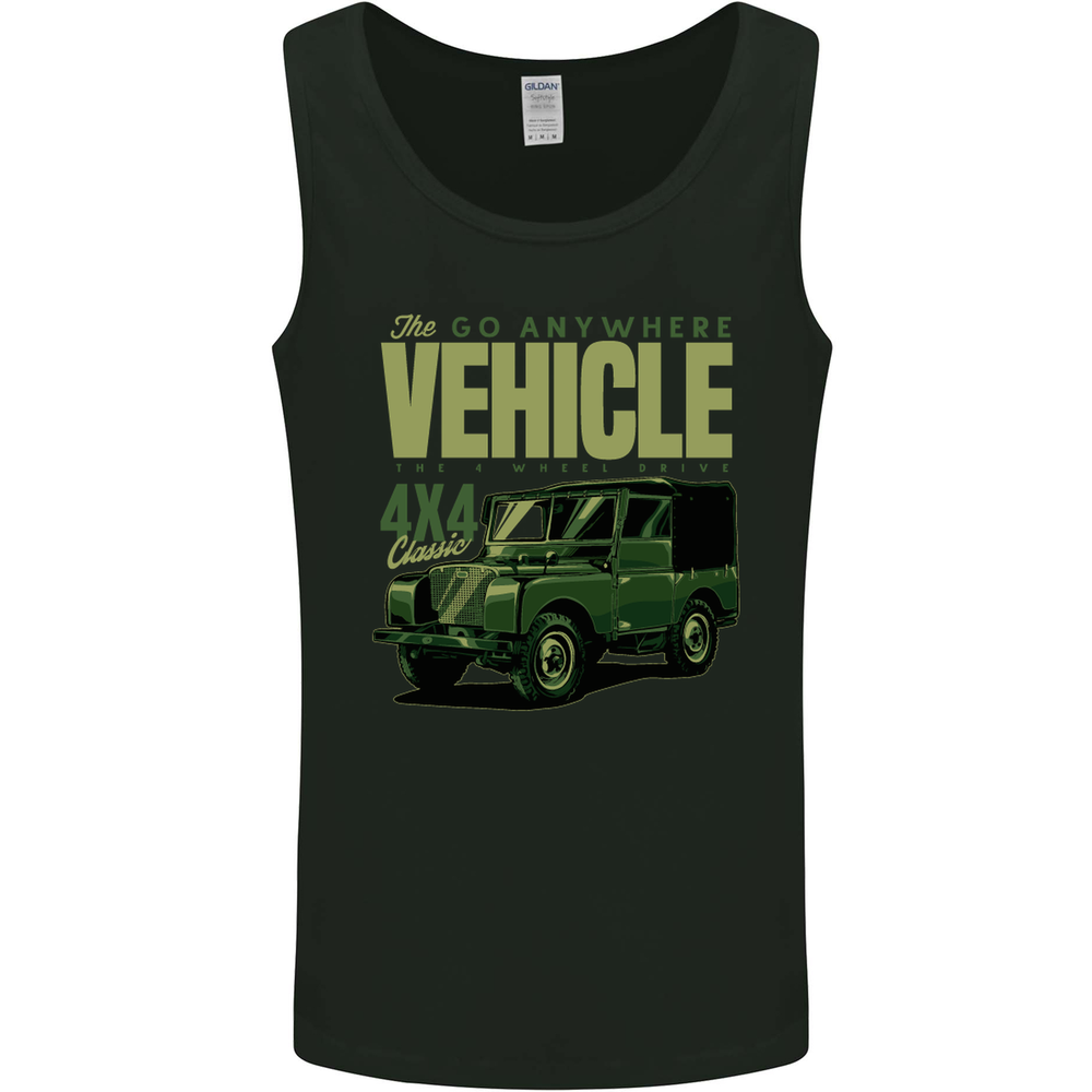 The Go Anywhere Vehicle 4X4 Off Roading Mens Vest Tank Top