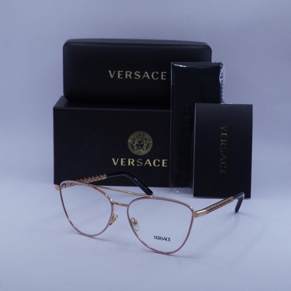 Versace VE1296 1515 Pastel Rose 55mm Eyeglasses New Authentic