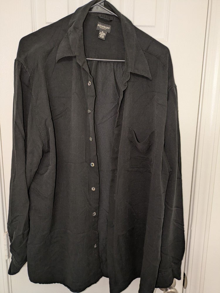 Men's black shirt REUNION XL