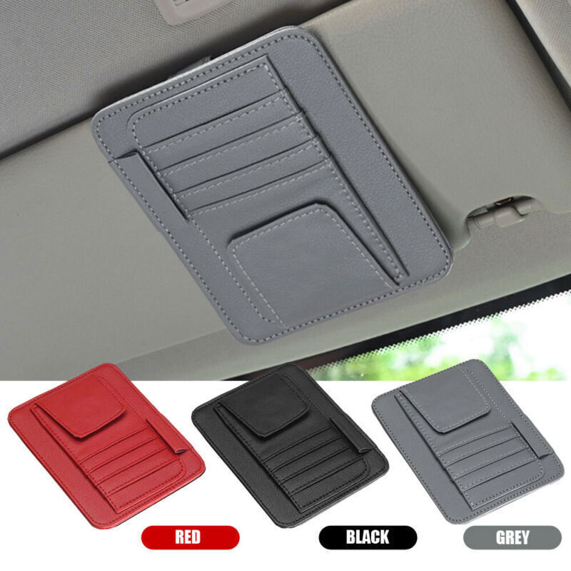 Car Sun Visor Organizer with Storage Pockets for Glasses & Accessories