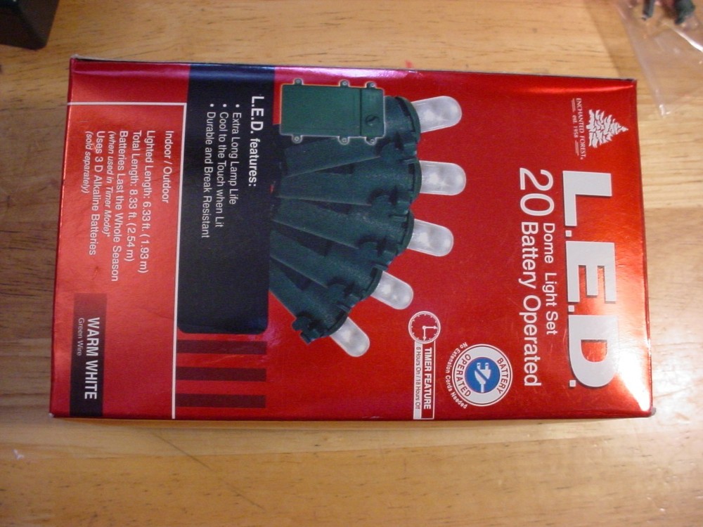 Christmas Enchanted Forest LED Light 20 White Battery