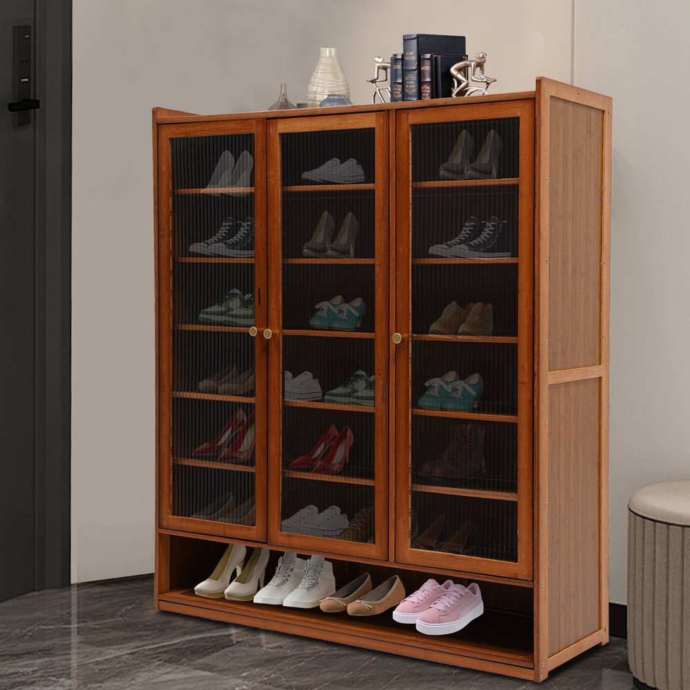 Freestanding Shoe Cabinet Organizer with Storage Rack