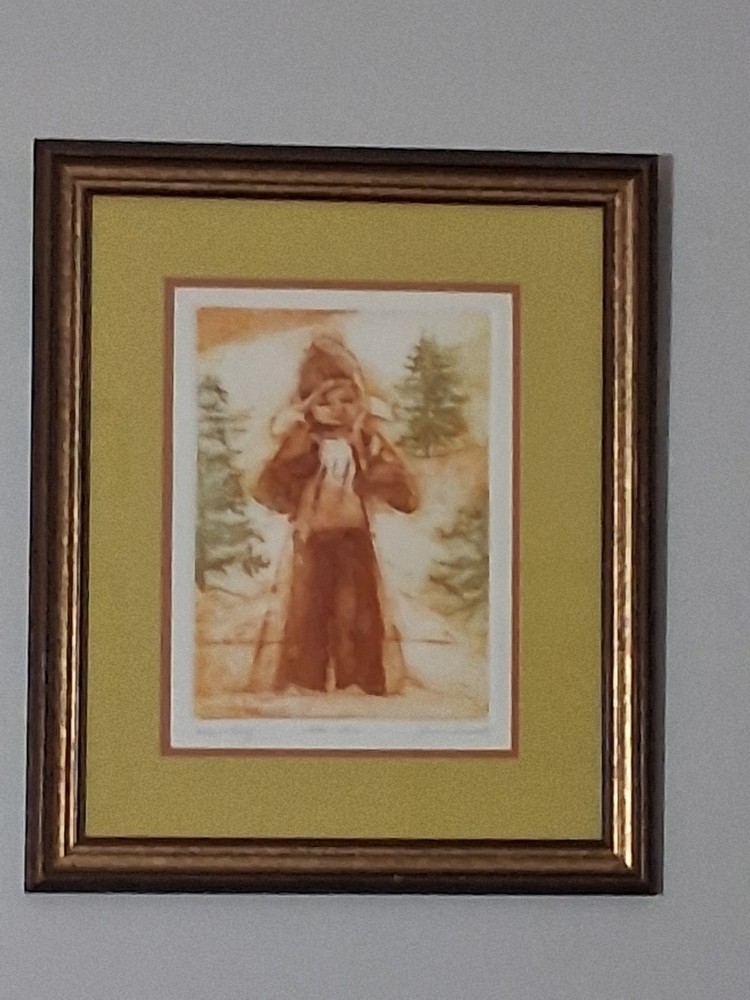 Joan Purcell “Little Skier” Artist Proof Signed Lithograph | Framed & Matted...
