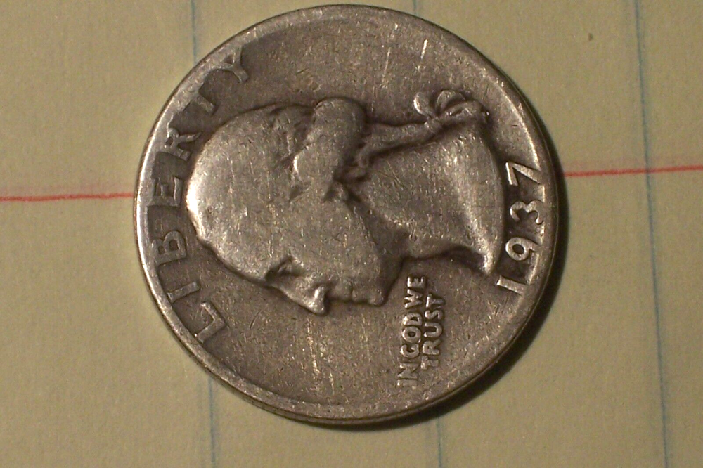 1937-P  @ Old Washington Quarter 90% Silver.!! (From roll)