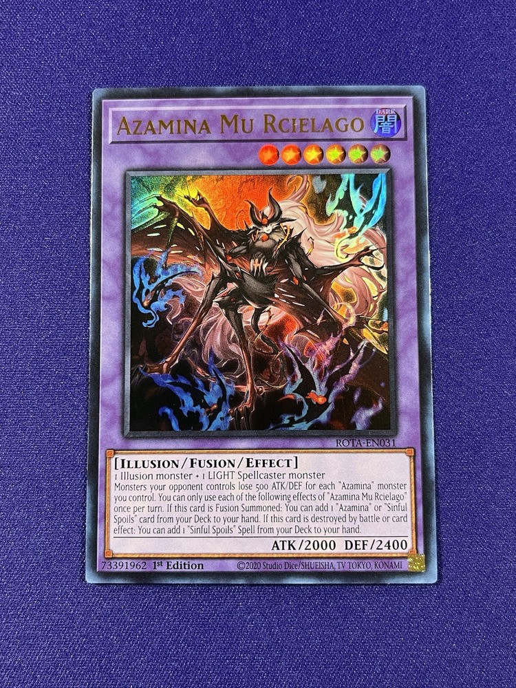 Azamina Mu Rcielago ROTA-EN031 1st Ed Rage of the Abyss TCG Card