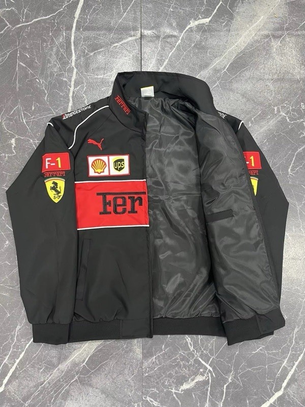 Ferrari F1 Vintage Embroidered Bomber Jacket for Women & Men - Racing Merch
