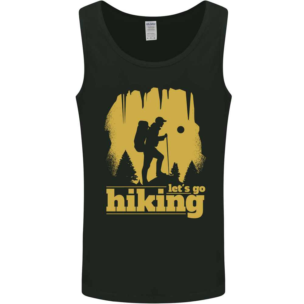 Lets Go Hiking Trekking Camping Outdoors Mens Vest Tank Top