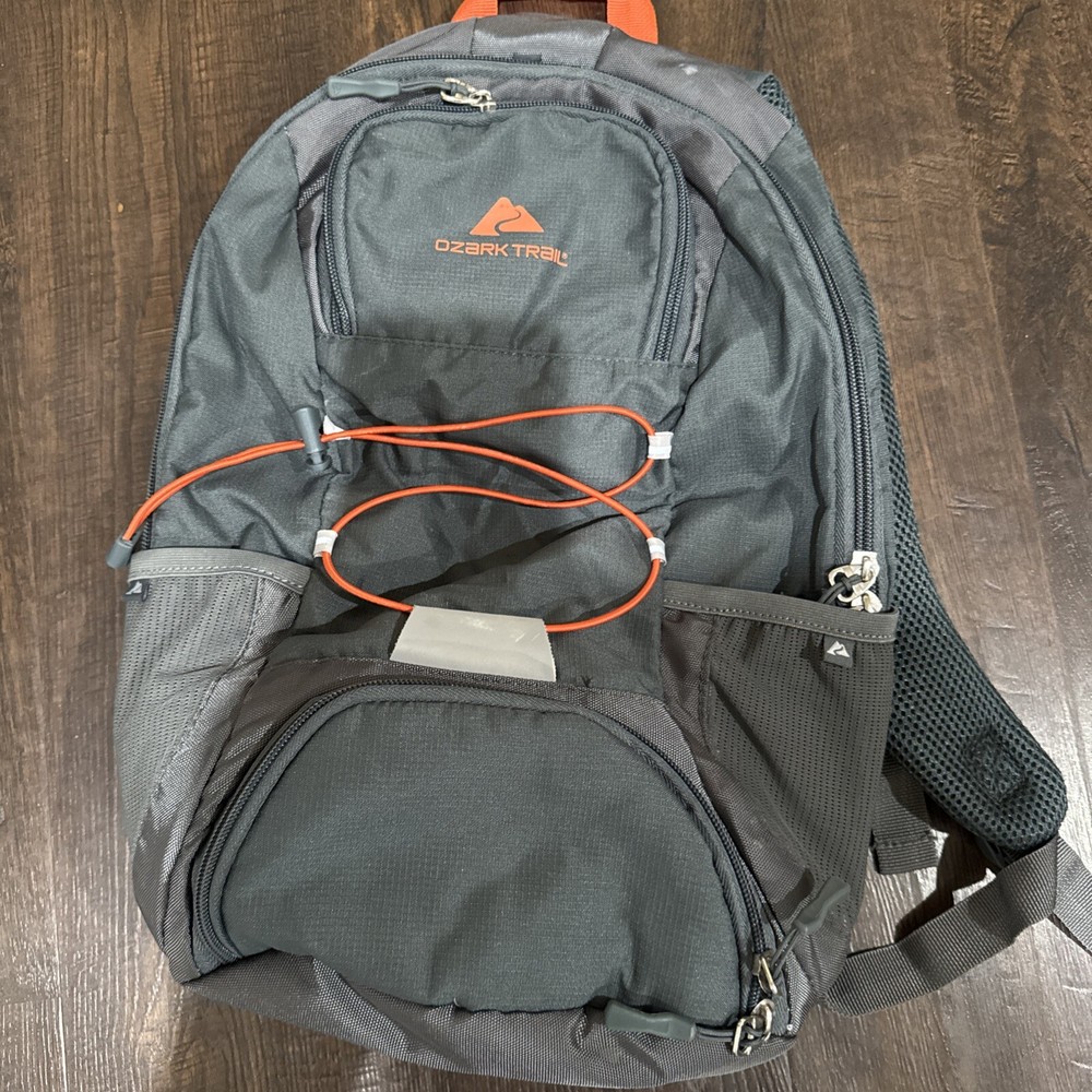Ozark Trail 20L Thomas Hollow Backpack W/  Insulated Cooler Gray &Orange Pre Own