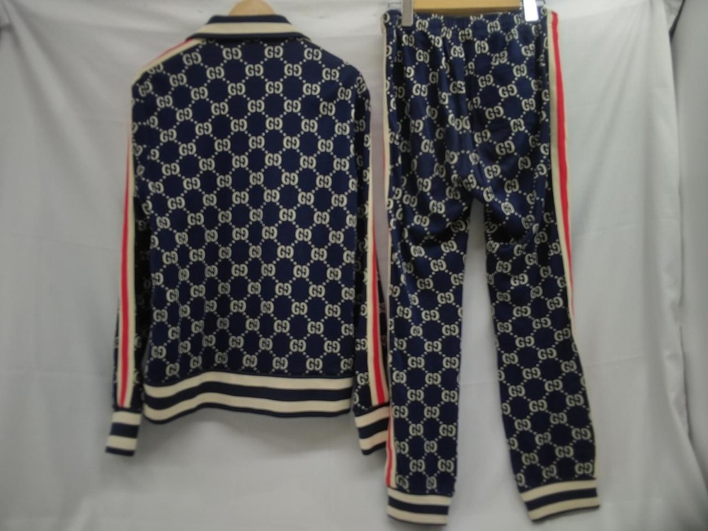GUCCI 496919/496920 GG Jacquard Cotton Jacket and Pants Set