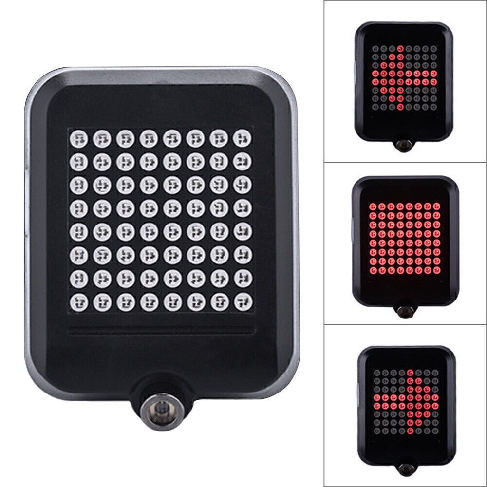 Bicycle LED Tail Light Turn Signal Rear Brake Sensor Lamp USB Rechargeable