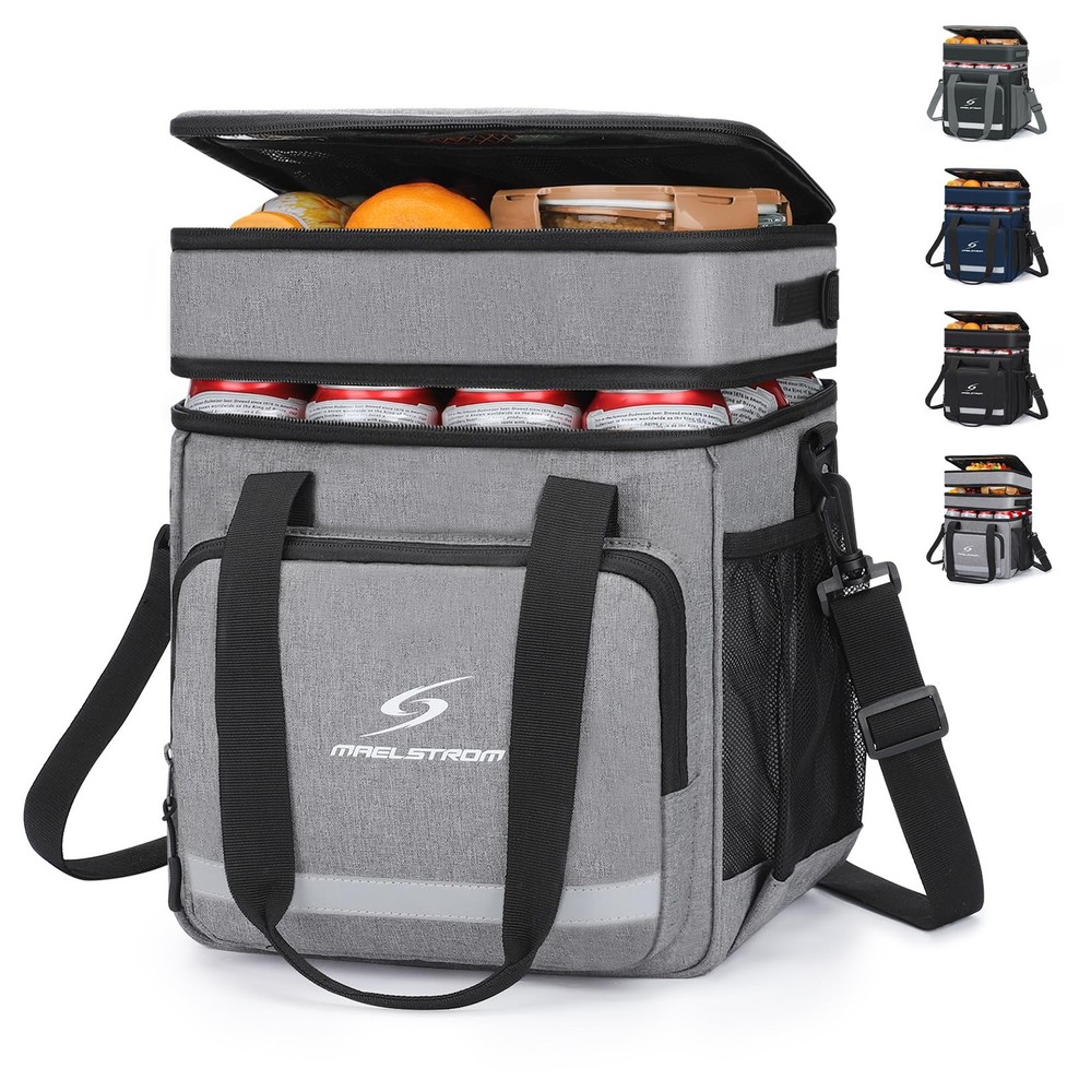 Insulated Leakproof Cooler Tote Bag for Men Women Large Reusable Lunch Box