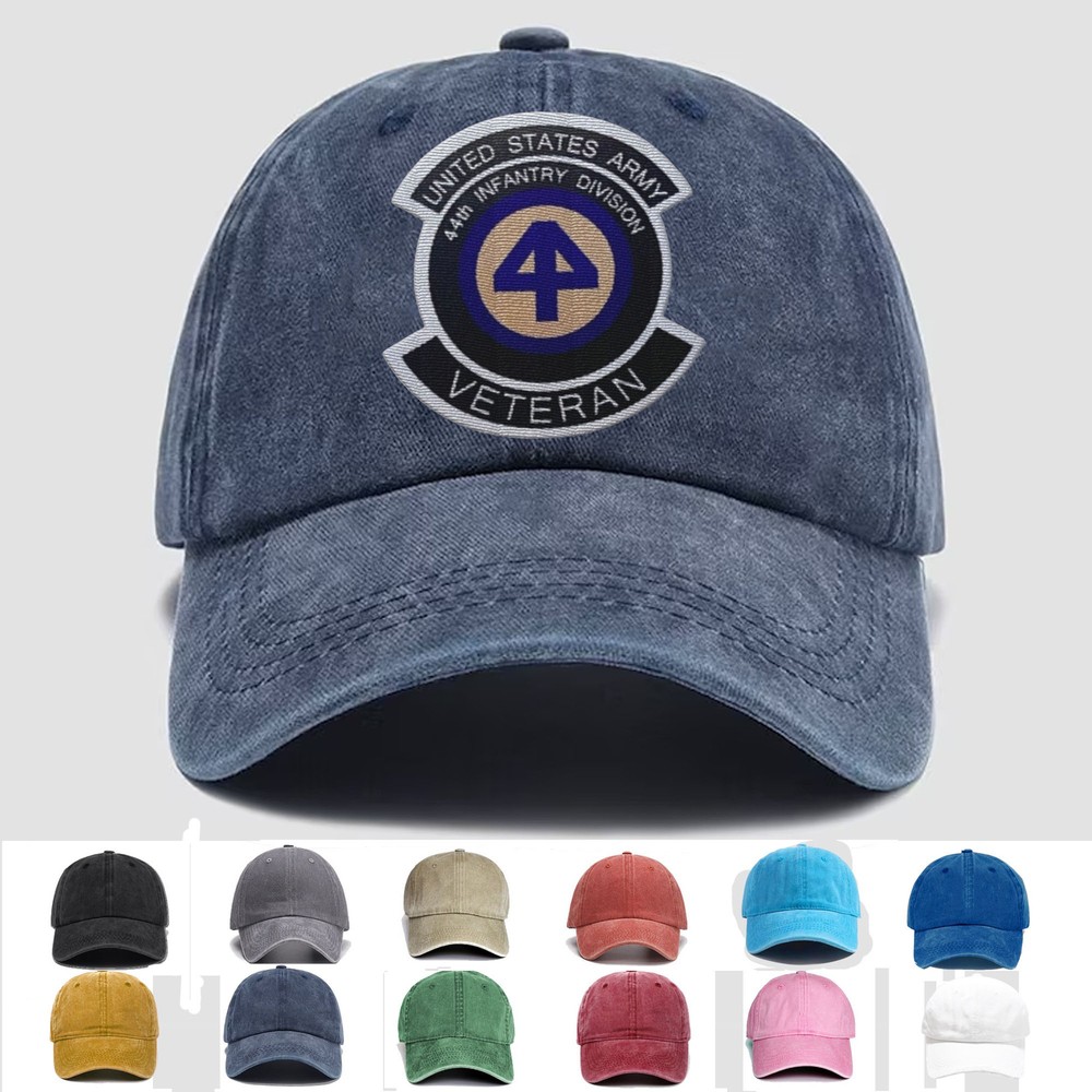 Custom Embroidered Hat US Army 44th Infantry Division Veteran, Trucker Hat, Gift