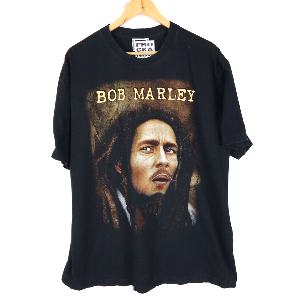 Bob Marley T-shirt Retro Music Band Rasta Graphic SZ XL (M7323)