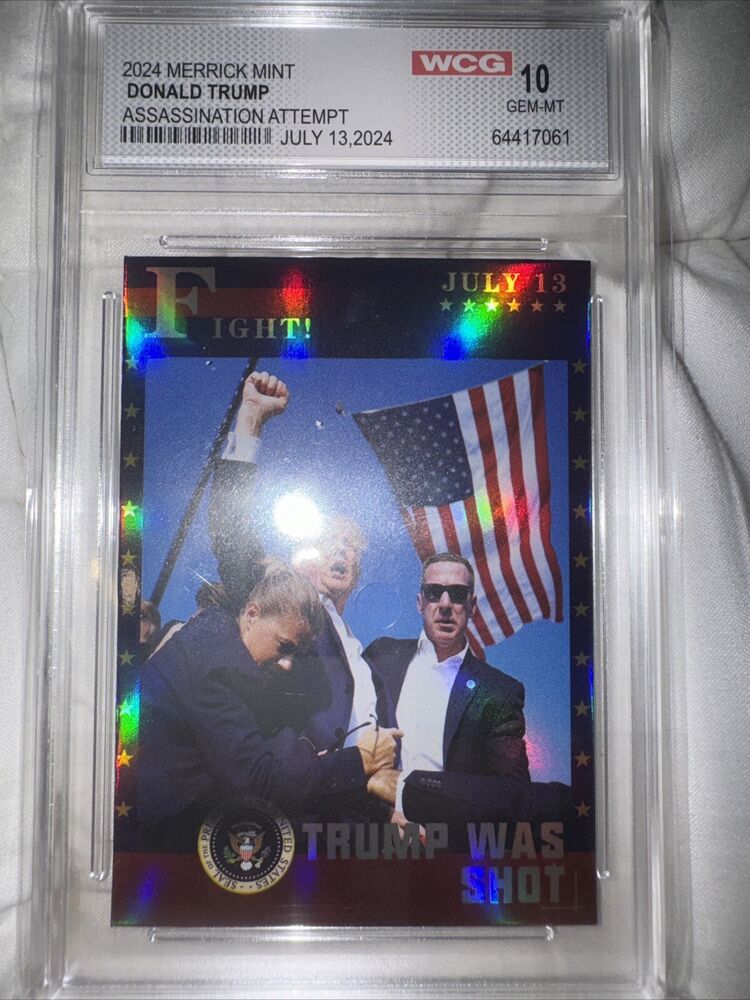 2024 Merrick Mint Donald Trump Assassination Attempt Card WCG GEM-MT 10