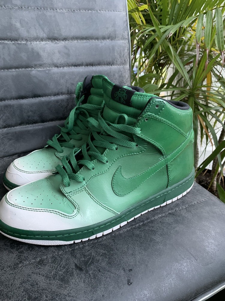 SZ14🔥 Nike Dunk Hi SUPREME Spark Destroyers Pine Green 349710-131 2008