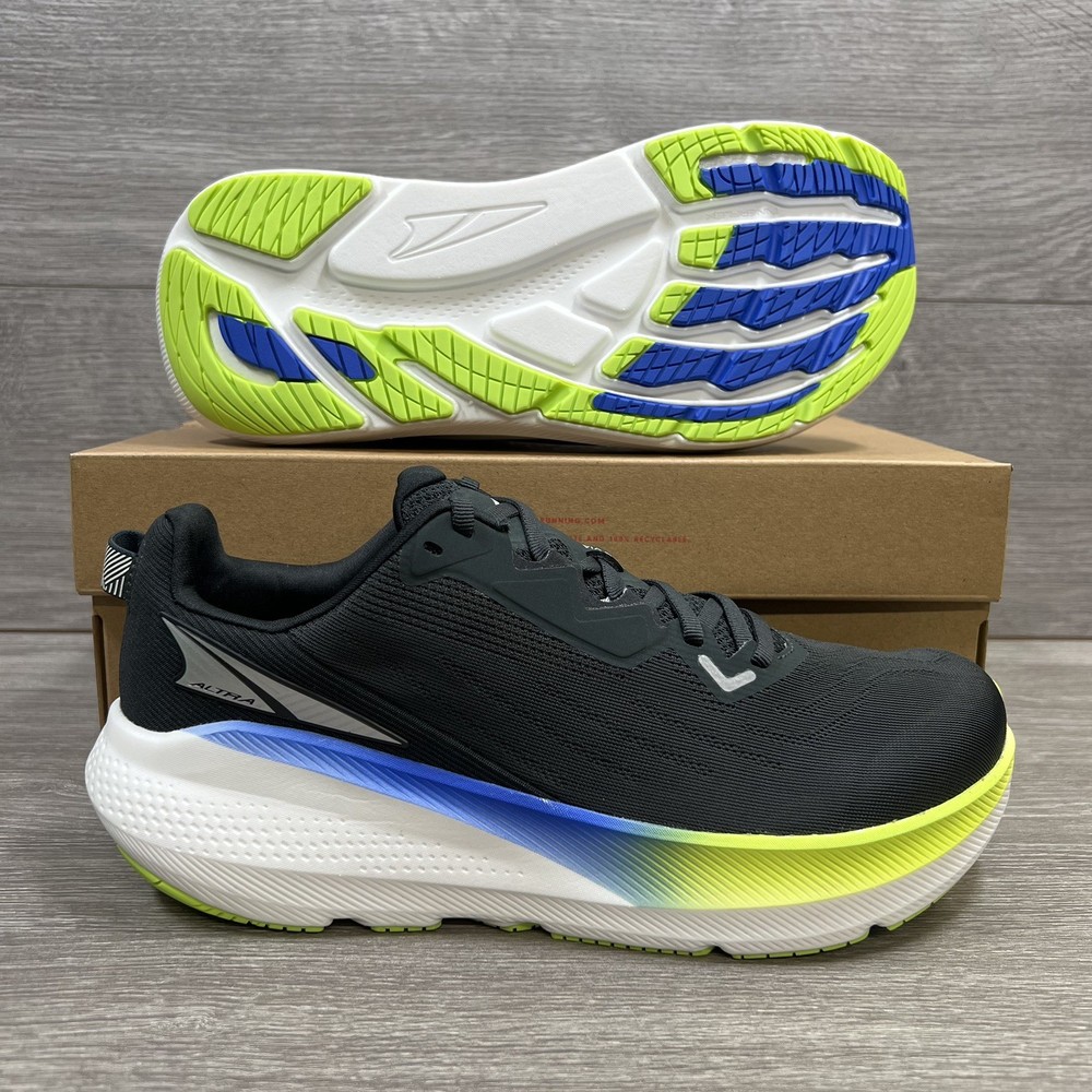 Altra FWD VIA Running Shoes Black Blue EgoFlo Comfort Mens UK 9 EU 44 US 10 New