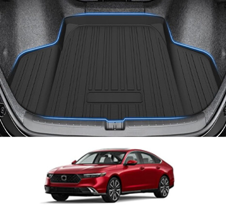 Rear Cargo Trunk Liner Floor Cover Carpet Mat Black for Honda Accord 2023 2024