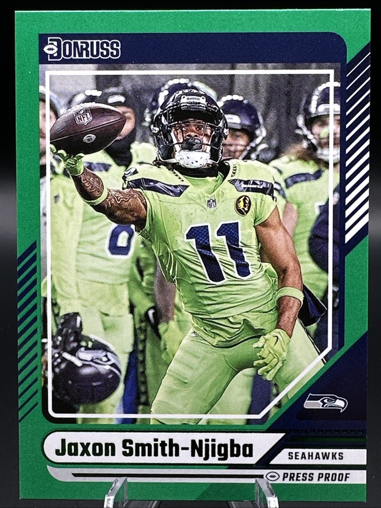 2024 Panini Donruss Green Press Proof Jaxon Smith-Njigba #16 Seattle Seahawks