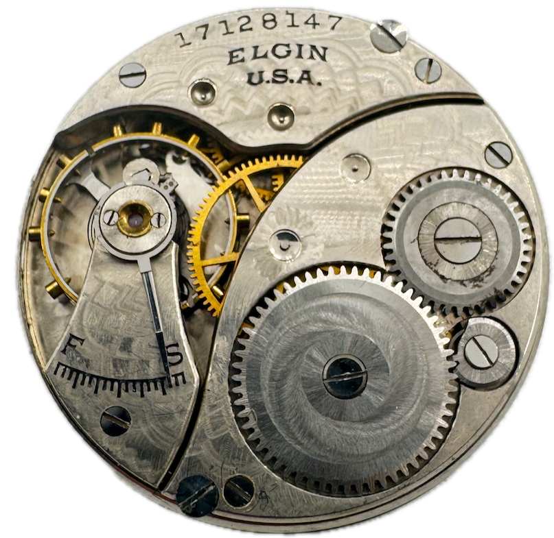 Antique 0s 1913 Elgin 7 Jewel Mechanical Pocket Watch Movement 320 USA