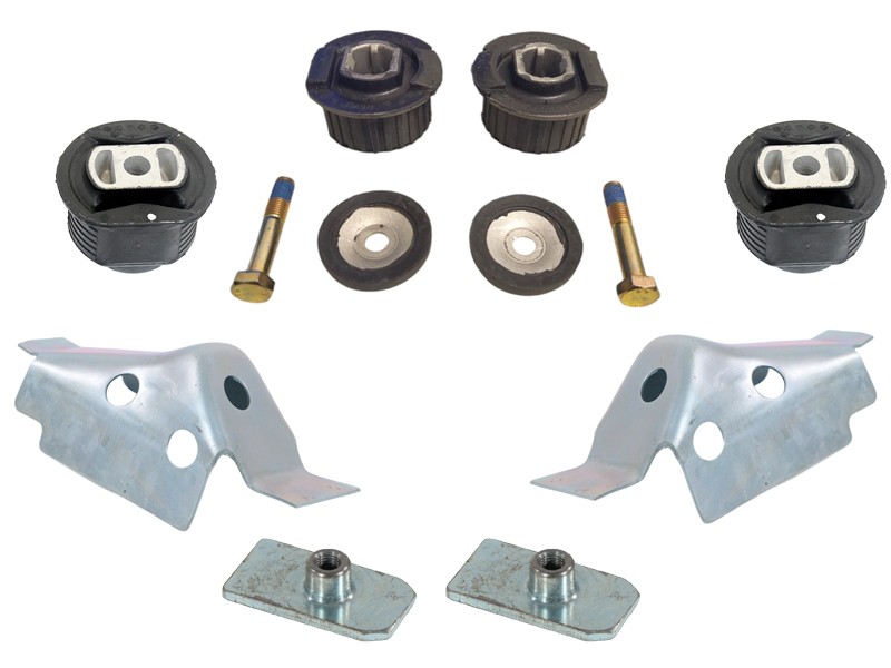 12 PCs repair kit rear axle mounts with axle body bearing for Mercedes W124