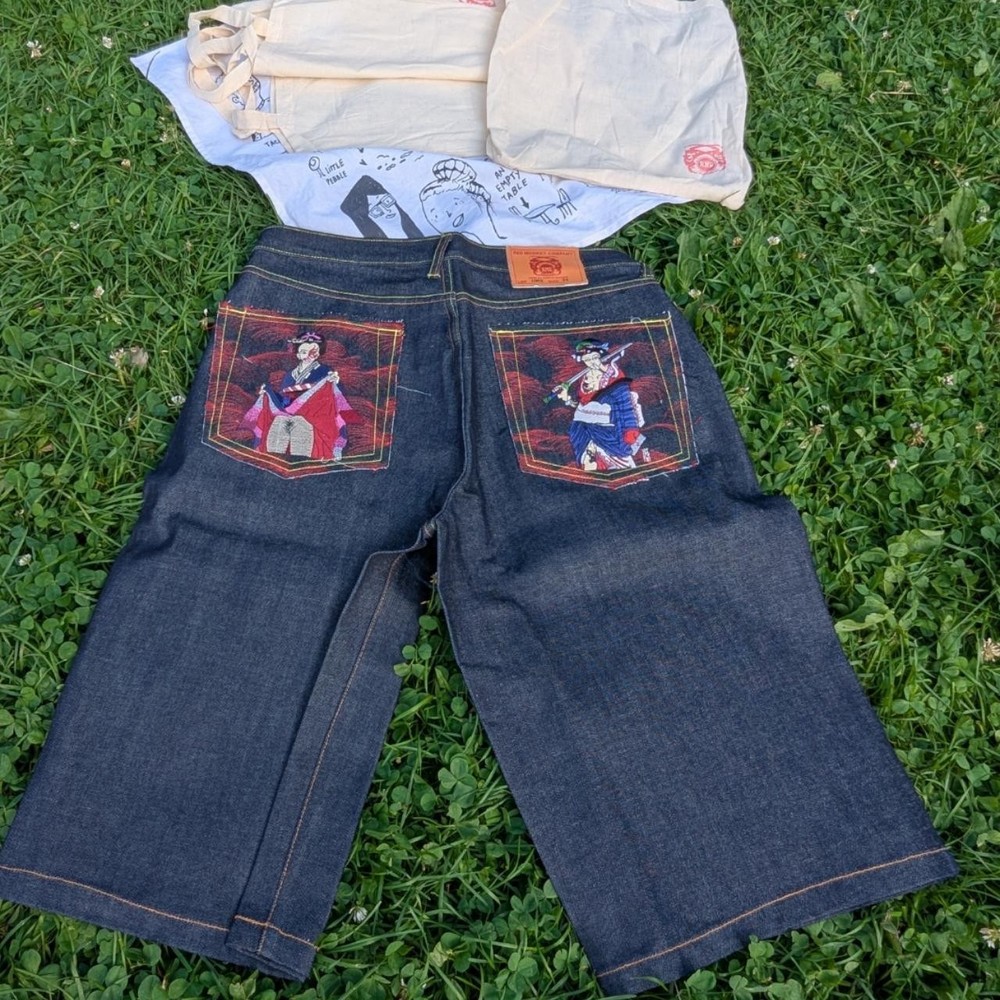 RMC Red Monkey Baggy Y2K Denim Shorts