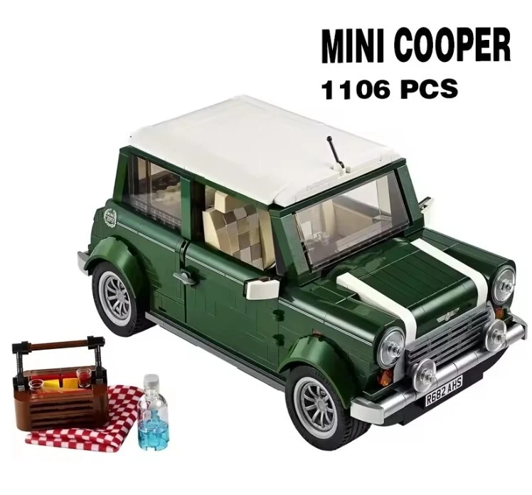 LEGO MOC Mini Cooper 10242 Creator Car Building Bricks Blocks Set New (NOT LEGO)