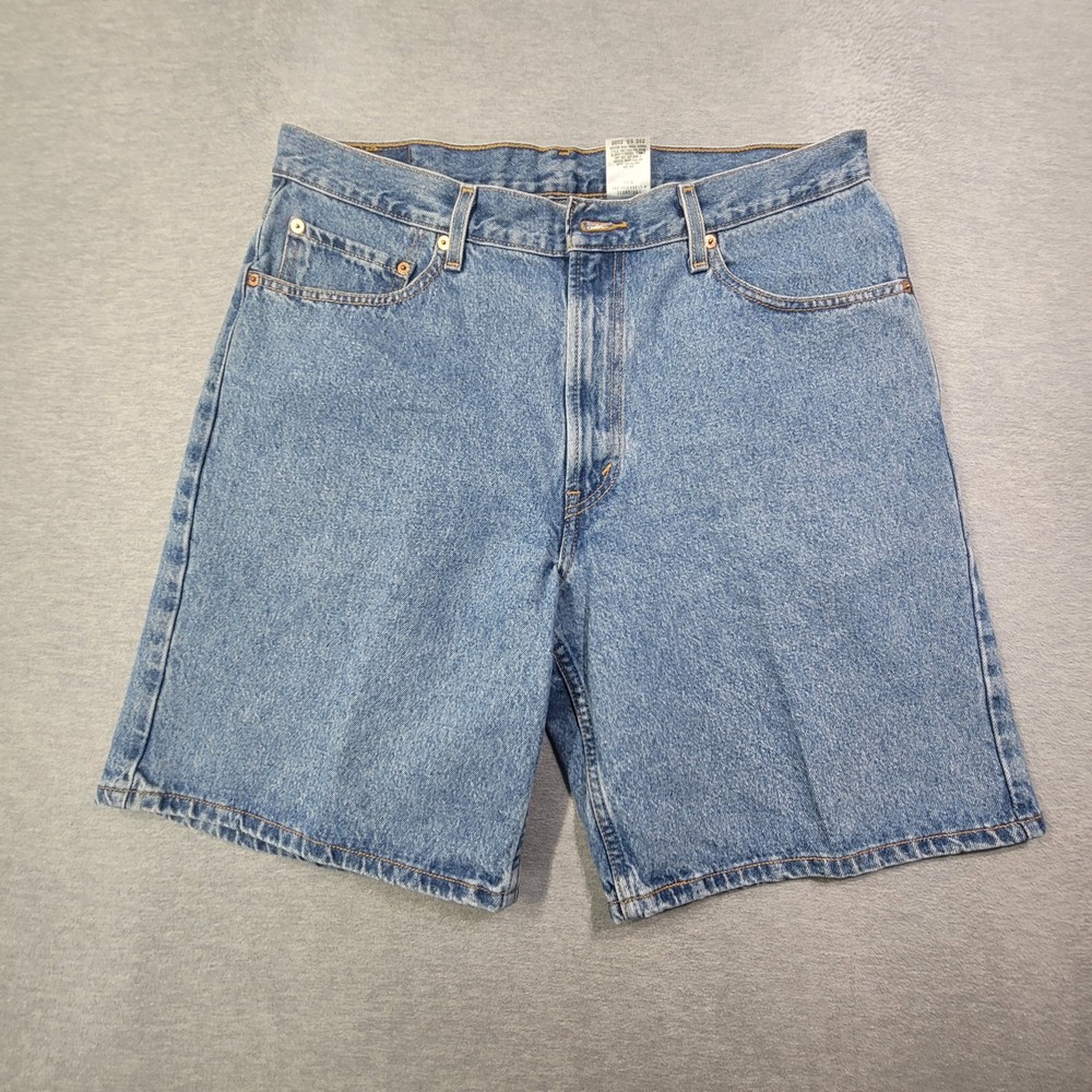 Levis 550 Denim Shorts Mens 36 Blue Relaxed Fit 9