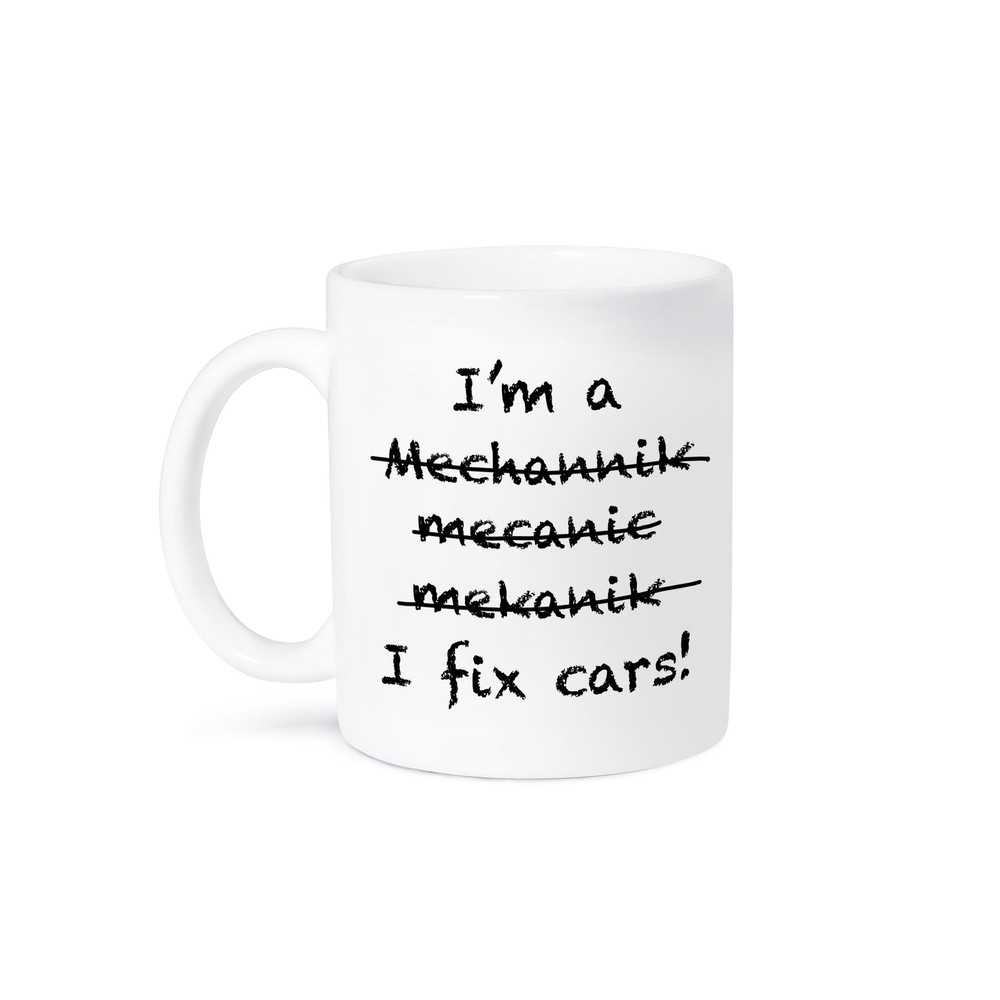 3D Rose Mechanic Mug - I Fix Cars Coffee Cup