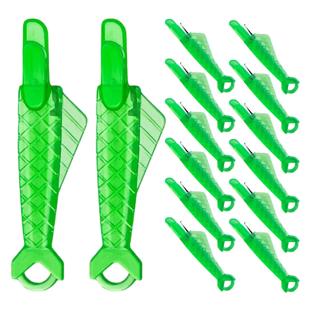 40 Pcs Fish Type Needle Threaders Automatic Floss Inserter for Easy Dental Threading