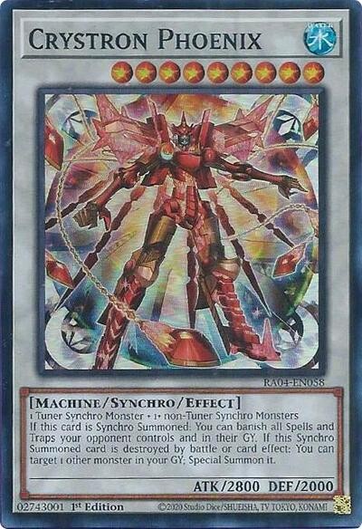 1x Crystron Phoenix - 1st Edition NM Eng YuGiOh - Quarter Century Stampede