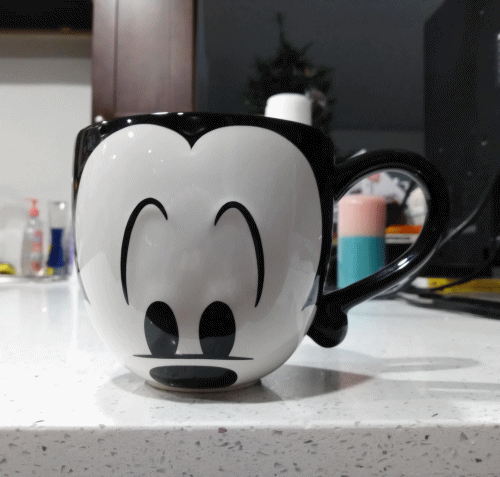 Mickey Mouse Embossed Coffee Mug 24 Oz Vintage RARE