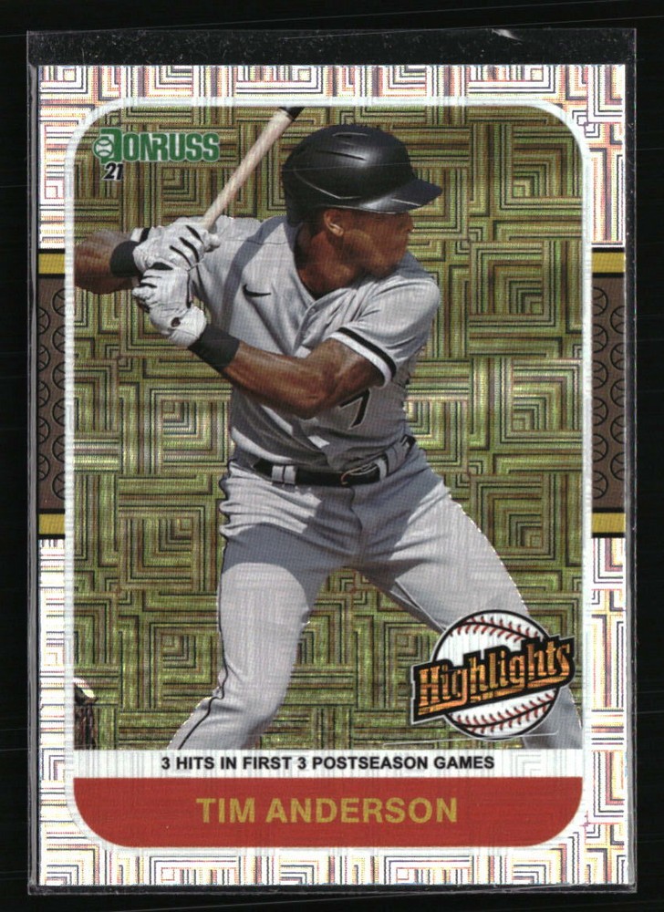 Tim Anderson 2021 Donruss Highlights #HI7  Baseball Card