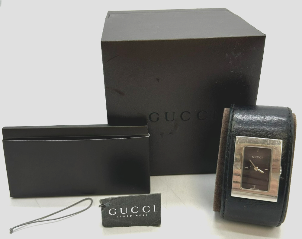 Tom Ford Gucci 7800L Swiss Quartz Watch 23mm Black Dial Womens Square 2000s