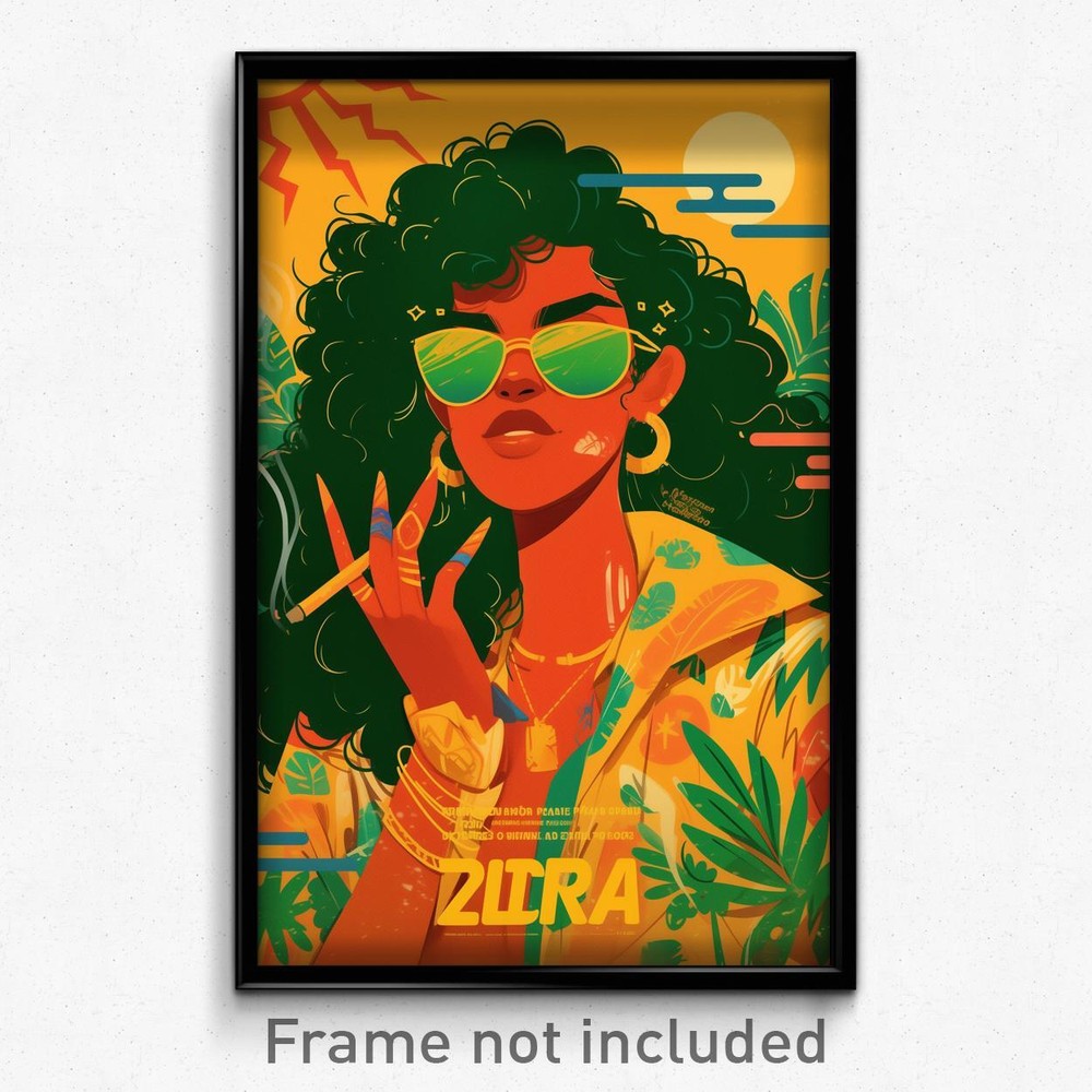 Brazilian Movie Poster - Confident Woman in Modern Collared Cape