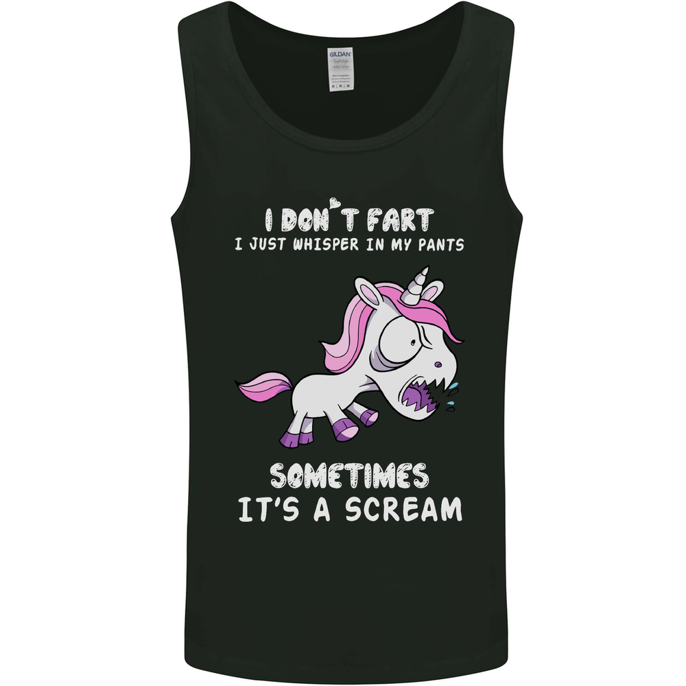 Unicorn I Dont Fart Funny Farting Farter Mens Vest Tank Top
