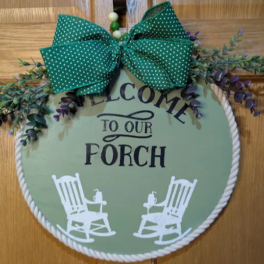 Farmhouse Welcome Sign Wreath for Front Porch Door Decor