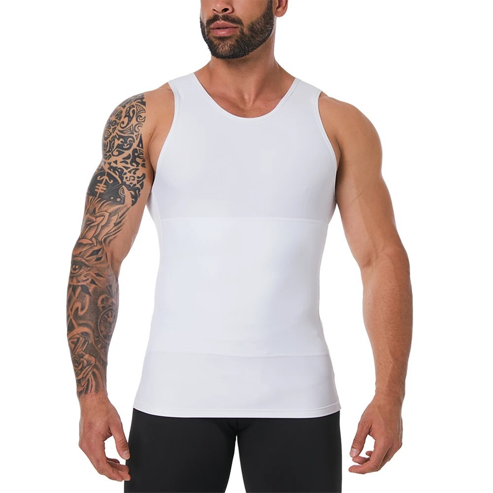 Men Slimming Compression Vest Shirts for Abs Chest and Abdomen