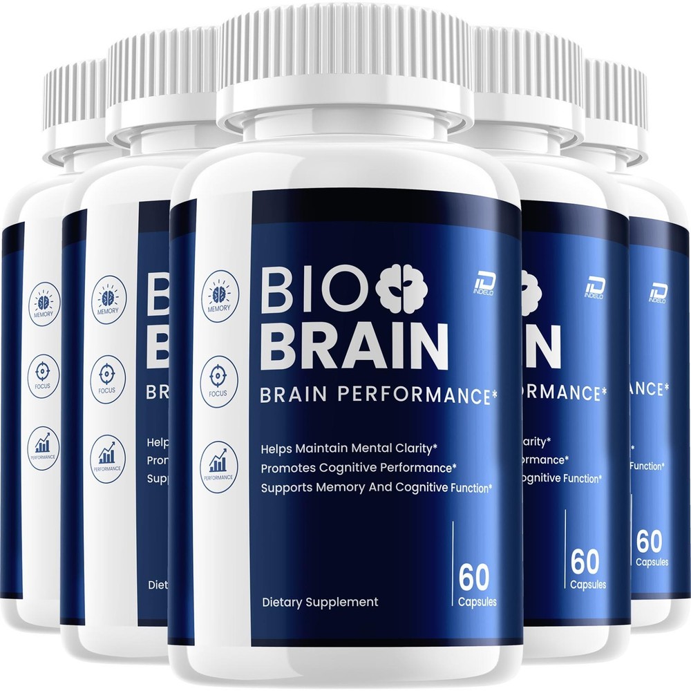 (5 Pack) Bio Brain Supplement Capsules – BioBrain Natural Blend Memory Focus