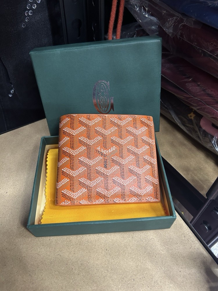 Brand New Authentic Orange Goyard Wallet 100% Genuine
