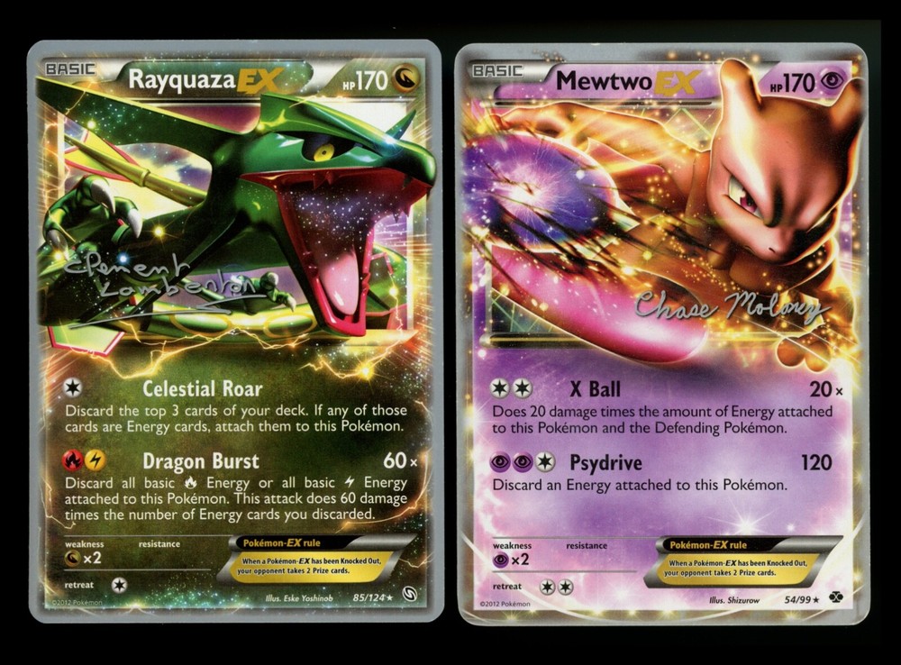 Mewtwo EX 54/99 Rayquaza EX 85/124 2012 World Championship Pokemon Card Lot