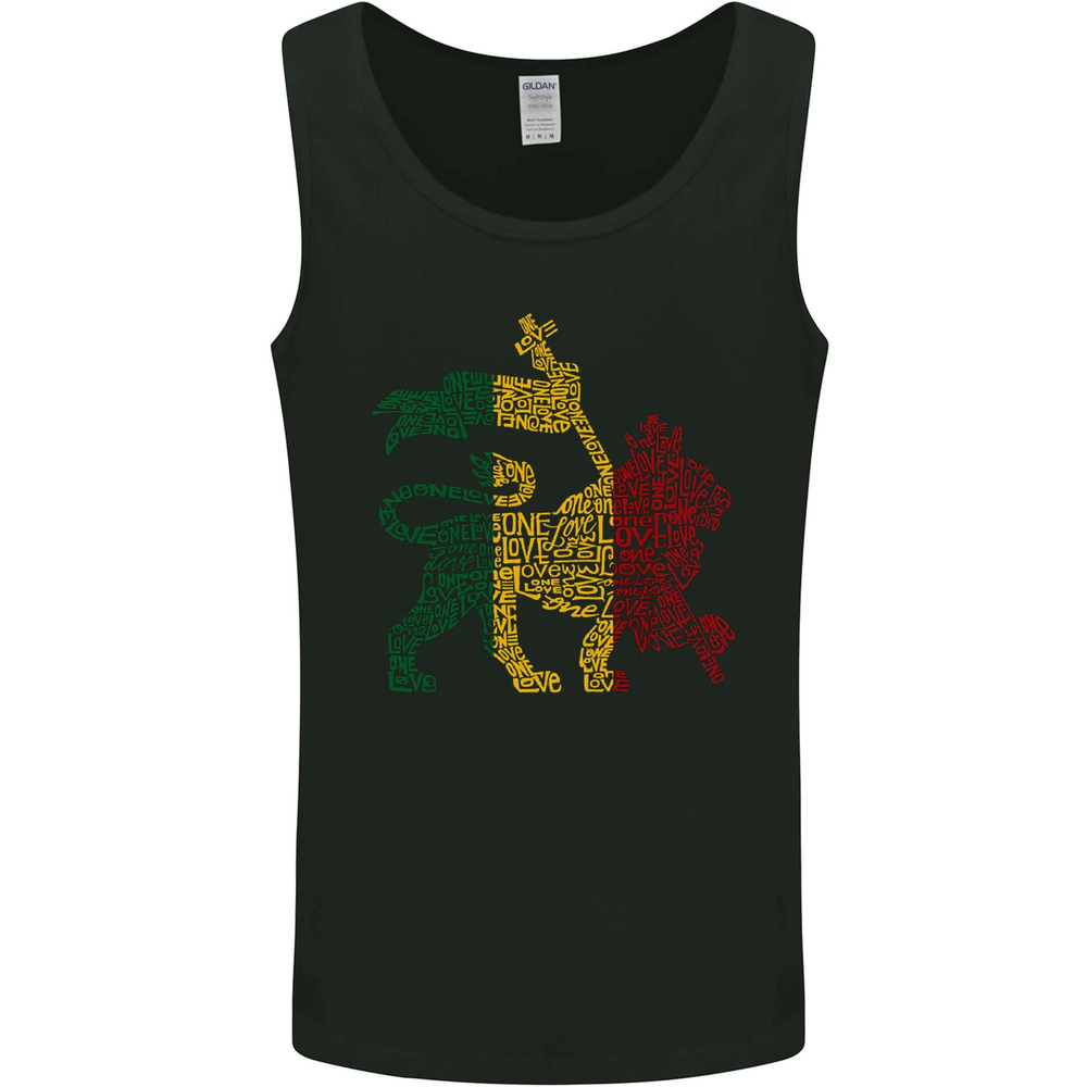 Rasta Lion Jamaica Reggae Music Jamaican Mens Vest Tank Top