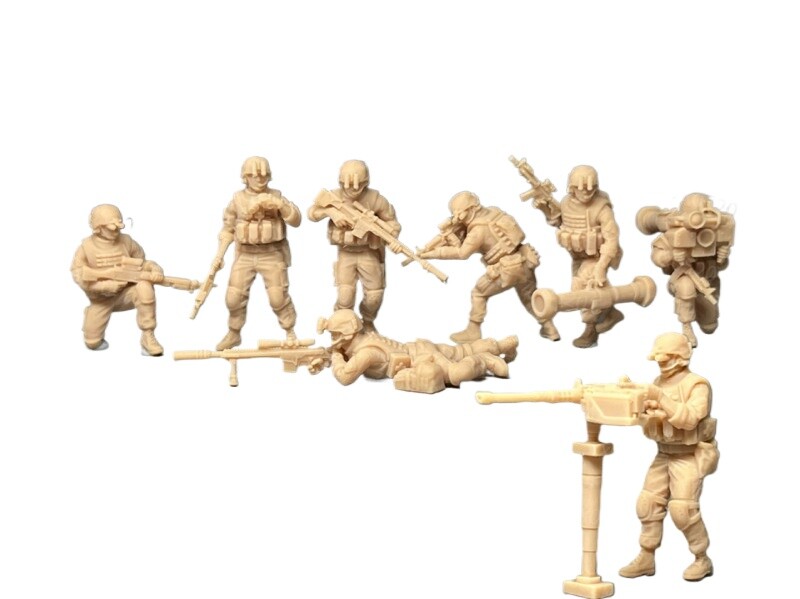 8Pcs 3D printed 1/72 Modern US 